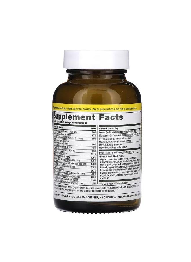 MegaFood Men 40 One Daily Multivitamin 30 Tablets  - Image 2