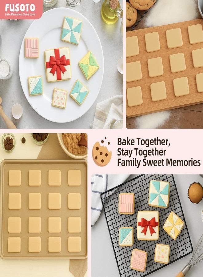 FUSOTO 6PCS Square Cookie Cutter Set, Large Geometric Stainless Steel Baking Supplies for Homemade Cookies, Square Plaque Cookie Cutters Shapes Biscuit Molds, 6 Sizes (1.5, 2, 2.5, 3, 3.5, 4 Inch) - Image 2