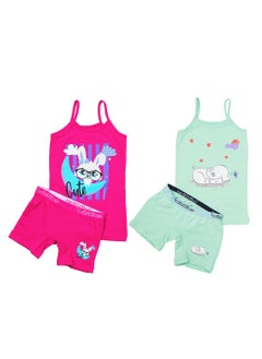 Undershirt and Short Set - 2 pieces-Color and Print May Vary
