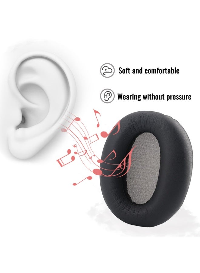 1Pair Easily Replaced Earmuffs For Edifier W820NB Headphone Earpads With Buckle Earpads For Headphone Cover Replacement (Black) - Image 2