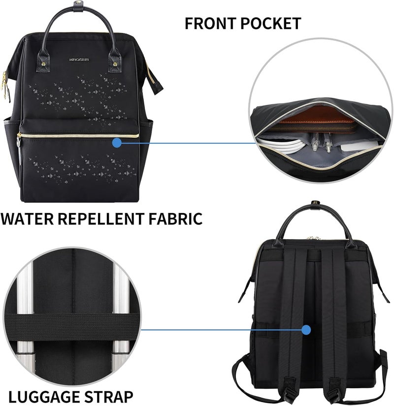 KROSER Laptop Backpack Daypack Laptop Bag Water Repellent for Travel/Business/College/Women/Men - Image 5