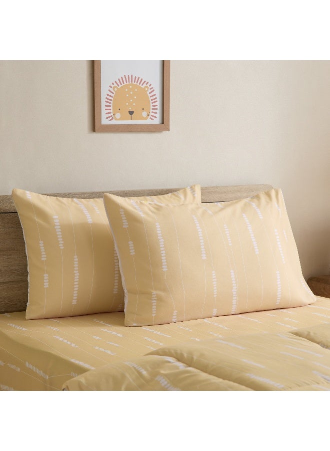 Home Box Joy Slumber 2-Piece Poppin Microfibre Pillow Cover Set - 50x75 cm - Image 1