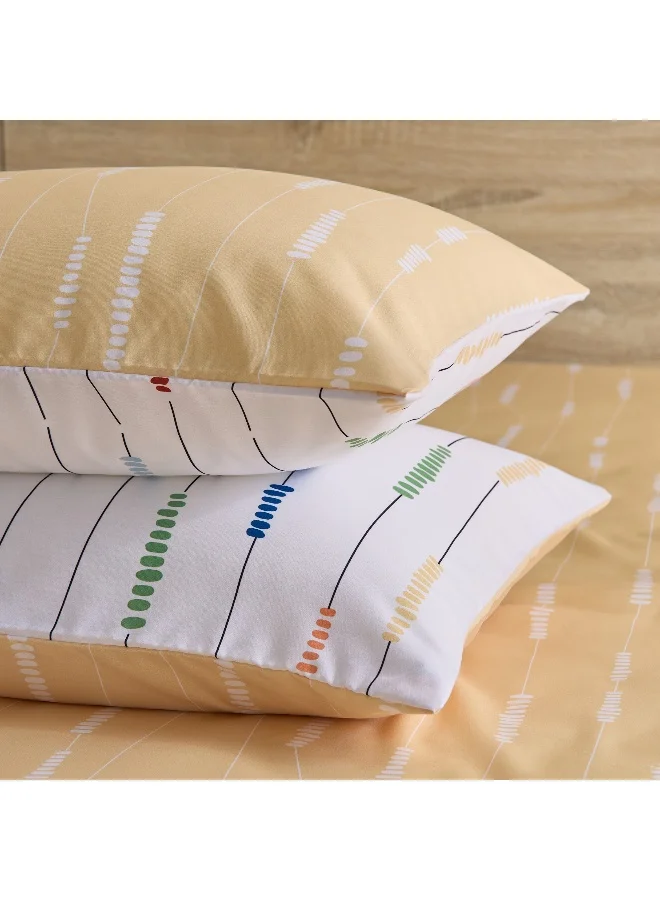 Home Box Joy Slumber 2-Piece Poppin Microfibre Pillow Cover Set - 50x75 cm
