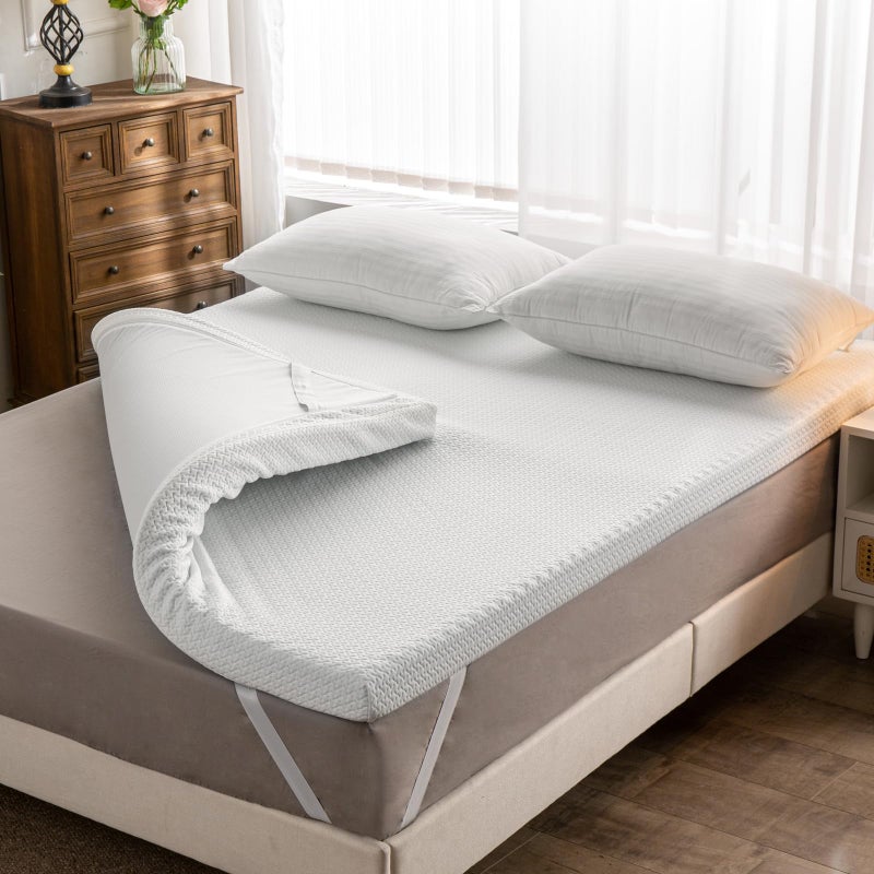 3 Inch Memory Foam Mattress Topper King Size Bed75cm Thickness Mattress Topper for Back Pain Relief with Washable Bamboo Cover King Size150x200cm