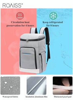 roaiss Outdoor 27 Cans Cooler Backpack Insulated Bag with Bottle Opener Waterproof Oxford Ice Refrigerated Fresh-keeping for Men Women Picnic/BBQ/Beach/Lunch  - Image 2