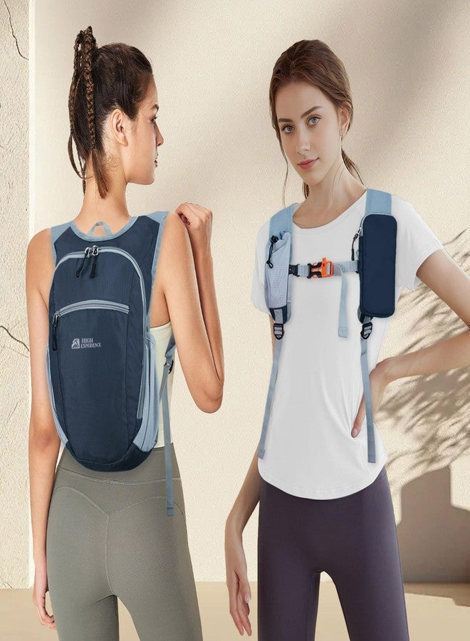 HIGH EXPERIENCE Hiking Backpack 10L Small Daypack Lightweight Packable Hiking Travel Foldable Water Resistan for Women Men (Gray) - Image 2