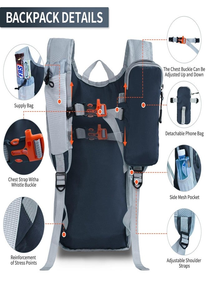 HIGH EXPERIENCE Hiking Backpack 10L Small Daypack Lightweight Packable Hiking Travel Foldable Water Resistan for Women Men (Gray) - Image 5