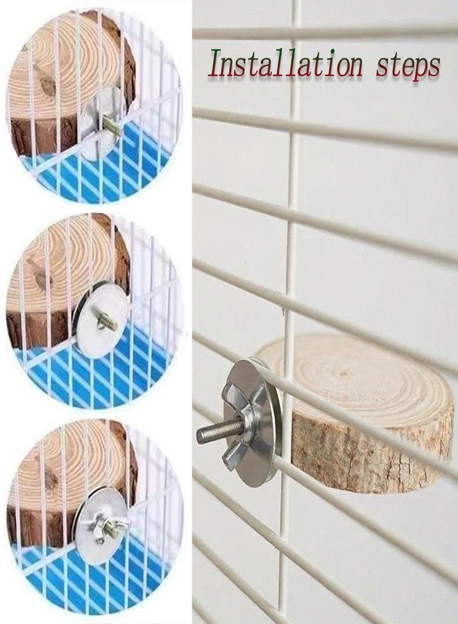 Xxmbbjy 8 PCS Natural Wood Bird Perches Stand for Cage, 5 PCS Parrot Rattan Balls, Wooden Hanging Multi-Branch Perches Platform, Hammock Swing Toy for Parakeets, Budgies, Cockatiels, Conures, Macaws (13 PCS) - Image 5