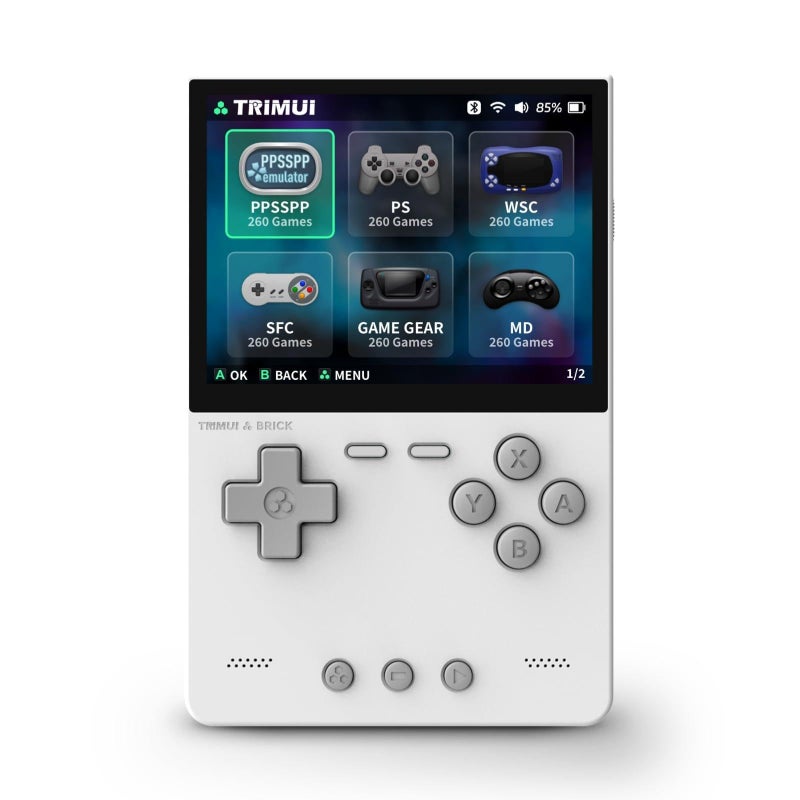 TRIMUI Brick Handheld Game Console Mini Game Player Compatible with 32 inch IPS HighDefinition Screen Portable Video Game Console White 64G - Image 2