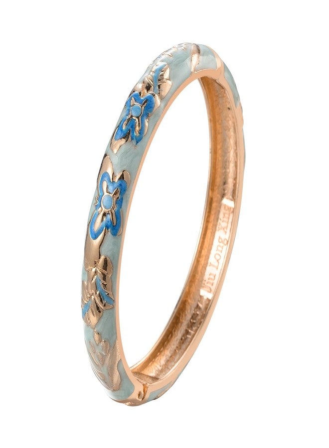 wynameleri Vintage Butterfly Bracelet Colors Cloisonne Women Hinged Bangles Enameled Bracelets Jewelry Gifts 55A102 Light Blue - Image 1