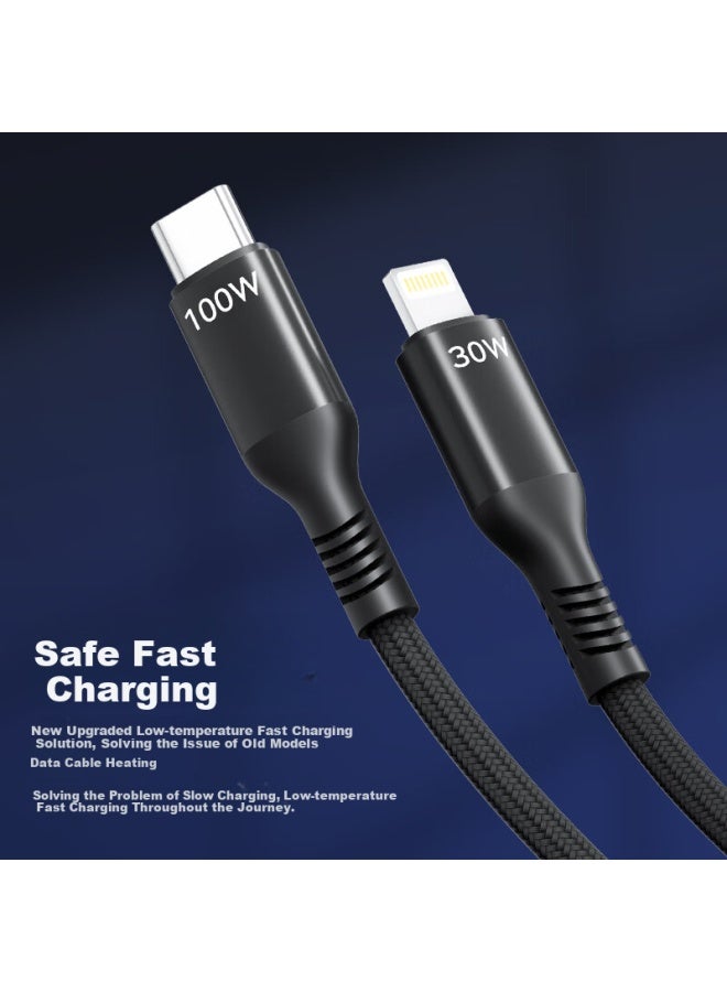 JD.com Jdjz 2-In-1 Apple 16/15 Charging Cable Pd100W/30W Fast Charge Cable One Drag Two Head For Apple All Series Android Phones Ipad Tablets Laptops - Image 3