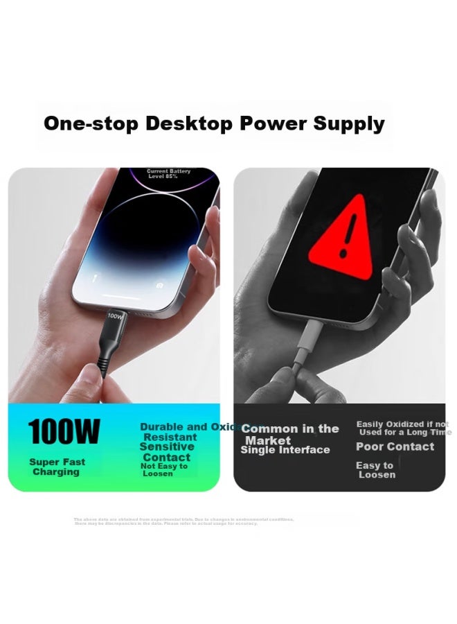 JD.com Jdjz 2-In-1 Apple 16/15 Charging Cable Pd100W/30W Fast Charge Cable One Drag Two Head For Apple All Series Android Phones Ipad Tablets Laptops - Image 4