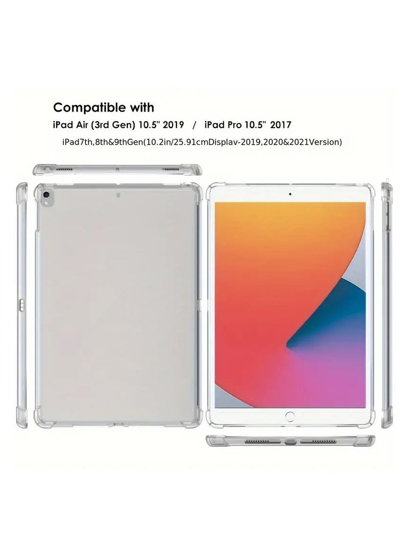 Case for (9th Generation-iPad 10.2, 2021Slim Lightweight Silicon Back Cover for (iPad 9, Clear)