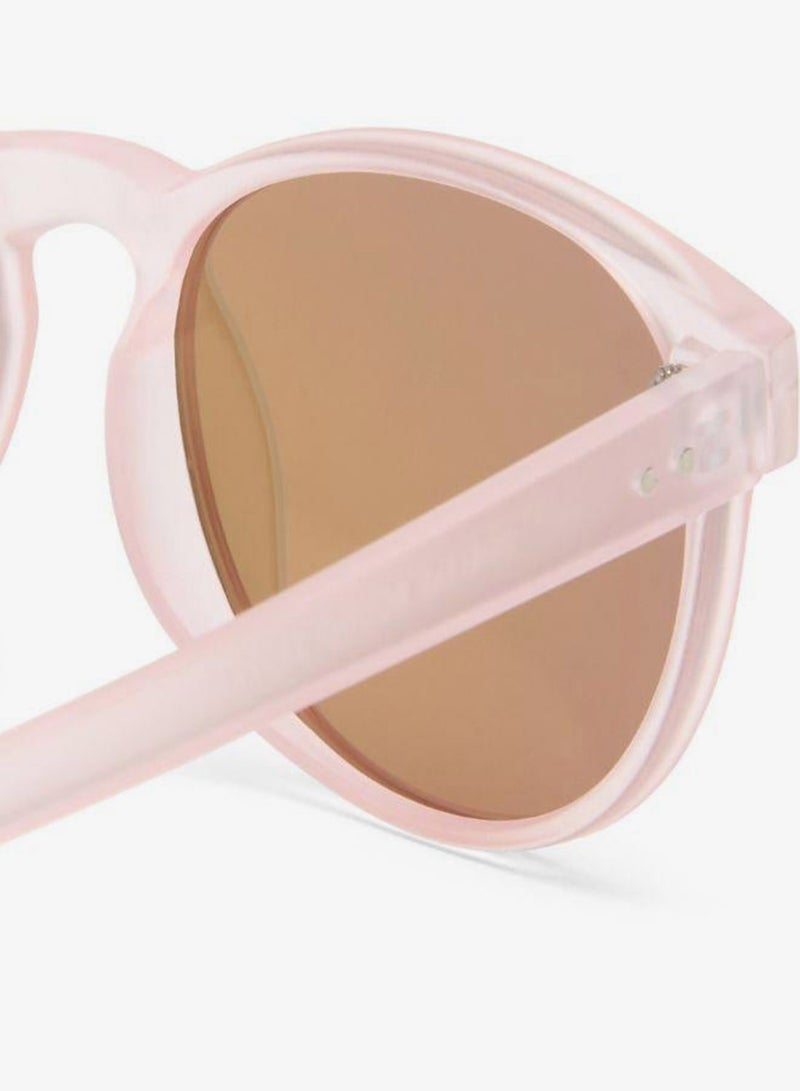 Solarized Timeless Round Sunglasses – UV Protection, Retro Oversized Style, Lightweight Pink Frame – Women’s Vintage Eyewear for Outdoor Fashion & Travel - Image 3
