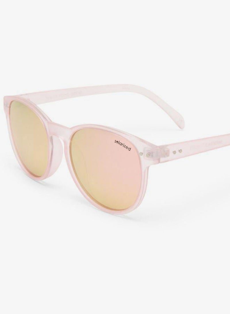 Solarized Timeless Round Sunglasses – UV Protection, Retro Oversized Style, Lightweight Pink Frame – Women’s Vintage Eyewear for Outdoor Fashion & Travel - Image 4