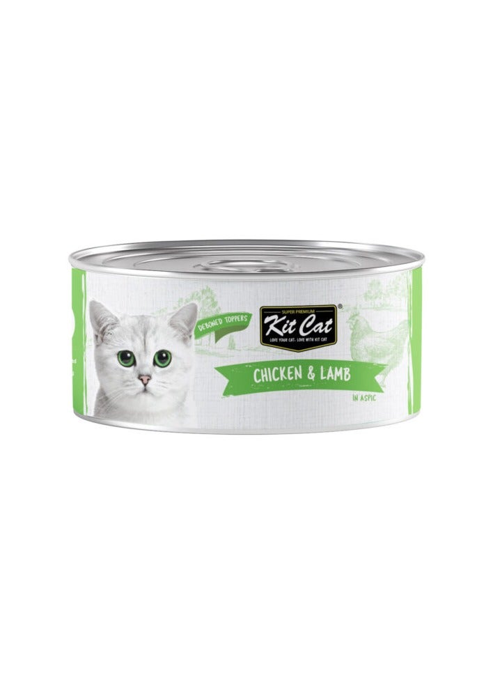 Kit Cat 24PC's Kit Cat Chicken & Lamb Wet Cat Food 80g Cans - Image 2