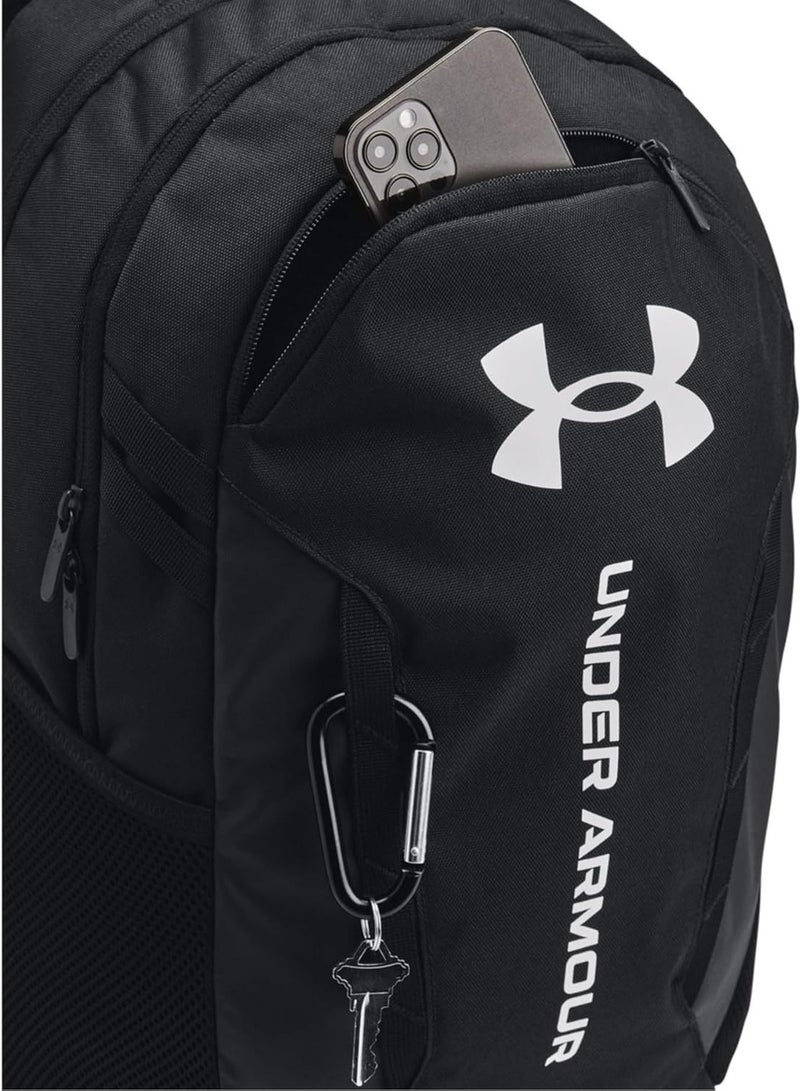 Under Armour Hustle 6.0 Unisex Backpack, (100) Black, Sports Backpack, Waterproof Bag, Short Trip Backpack, School Bag, Gift - Image 3