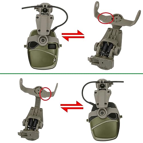 HEARFALCOM ARC Rail Adapter for Tactical Helmet Fast Series Helmets Compatible with Howard Leight Impact Sport Product Model ‎R - 01526 Headphones (DE) - Image 5