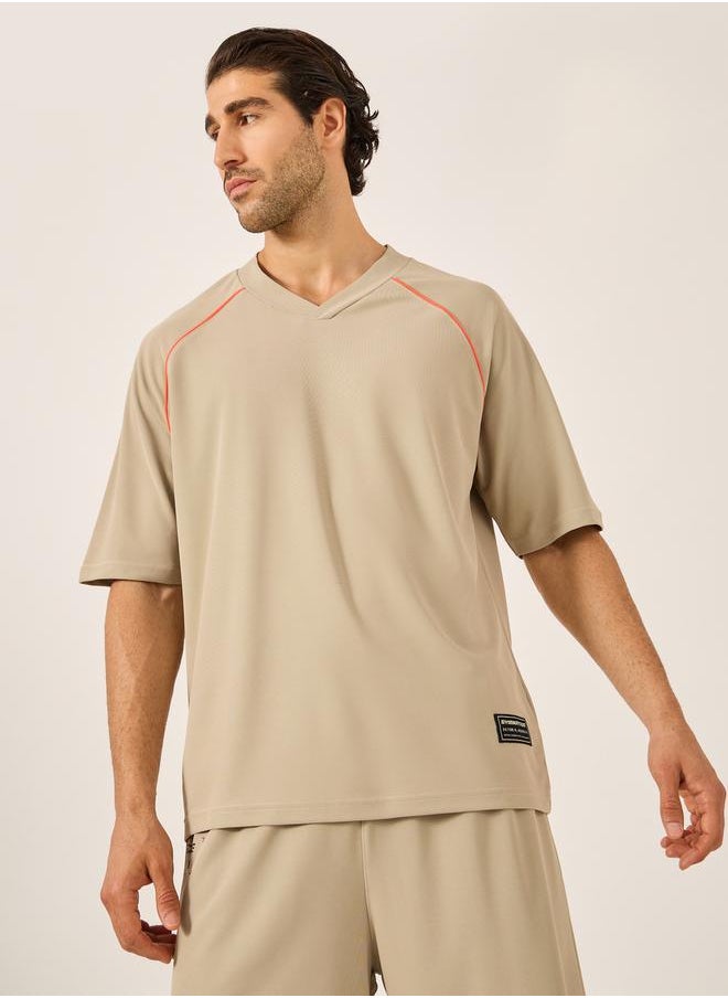 Styli - Graphic Print Mesh Oversized T-Shirt - Image 1