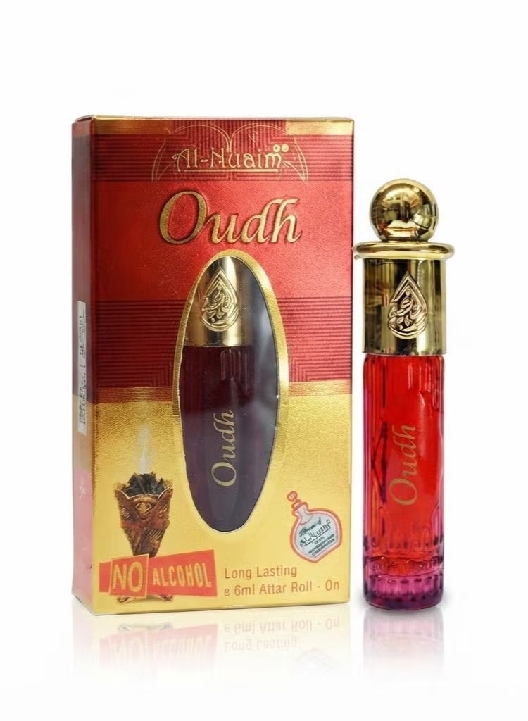 أل نواعم عطر النعيم عود رول أون زيت عطري 6 مل | عطر مركز خالٍ من الكحول للرجال والنساء | عطر شرقي فاخر يدوم طويلاً برائحة العود العربي | حجم مناسب للجيب - Image 1