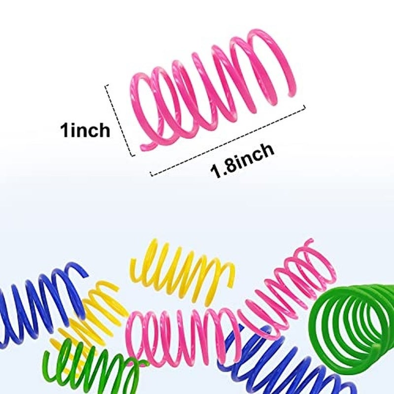 Levesica Cat Spring Toys 30 Packs Plastic Colorful Springs Cat Toys for Cat Kitten Pets - Image 2