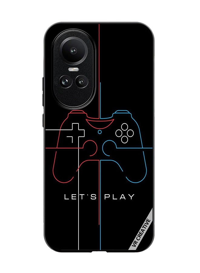 VR CREATIVE Protective Case Cover For Oppo Reno 10 Lets Play Design Multicolour - Image 1