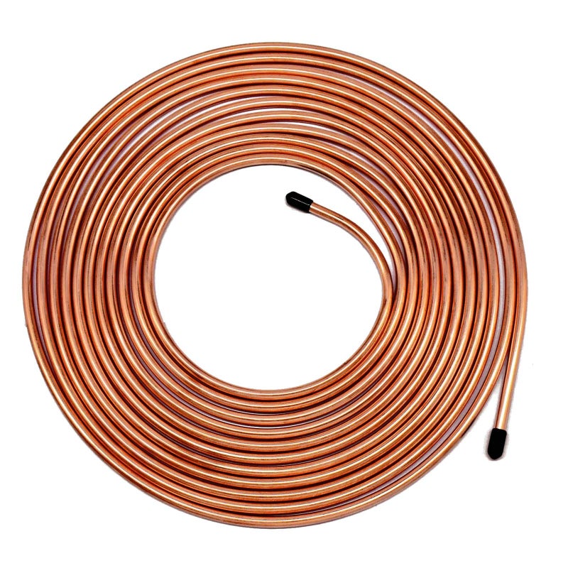 MuHize 5/16 Brake Line Tubing Kit, Flexible Brake Line(2025 New), 25 ft 5 16 Copper Coated Tube Roll for Hydraulic Fuel Transmission System