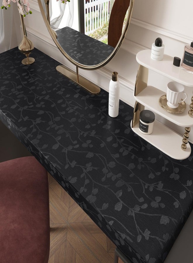WESTICK Black Rose Wallpaper Textured Black Floral Contact Paper Vintage Bedroom Accent Wallpaper Removable Renter Friendly Silk Wallpapers for Bathroom Walls Cabinets Drawers Living Room 15.8" x 78" - Image 5