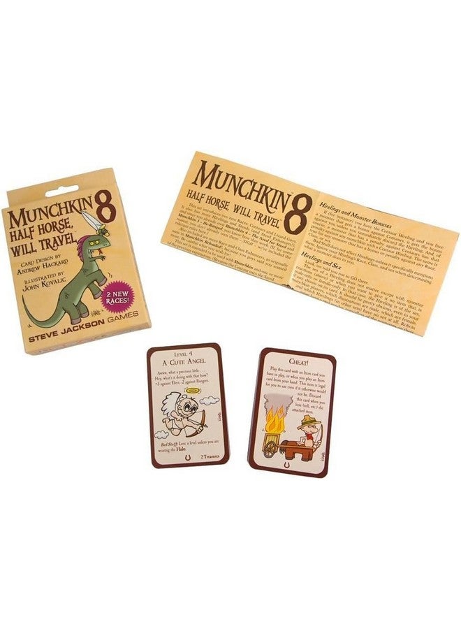 STEVE JACKSON GAMES Munchkin 8 - Half Horse, Will Travel Card Game (Expansion), 112-Card Expansion, Adults, Kids, & Family, Fantasy Adventure RPG, Ages 10+, 3-6 Players, Avg Play Time 120 Min, Steve Jackson Games - Image 3