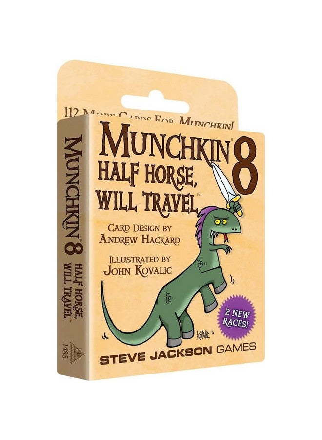 STEVE JACKSON GAMES Munchkin 8 - Half Horse, Will Travel Card Game (Expansion), 112-Card Expansion, Adults, Kids, & Family, Fantasy Adventure RPG, Ages 10+, 3-6 Players, Avg Play Time 120 Min, Steve Jackson Games - Image 1