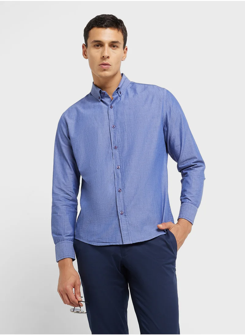 ريبلز مع نمشي Men's Button down Collar Shirts