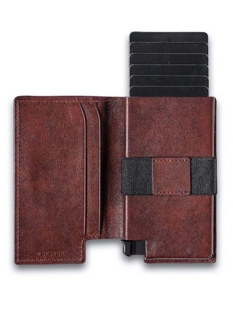 SYOSI - Parliament - Slim Leather Wallet - RFID Blocking - Quick Card Access - Image 1