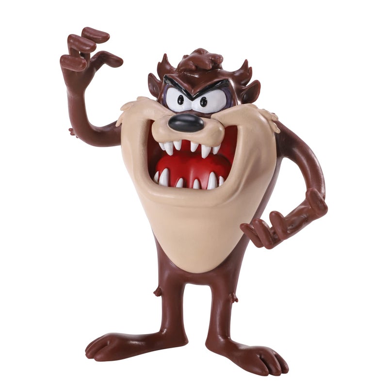 BendyFigs تمثال بيندي فيغز من مجموعة نوبل - لوني تونز ميني تاز شيطان تسمانيا - 3.5 بوصة (9 سم) تماثيل نوبل القابلة للانحناء - Image 1