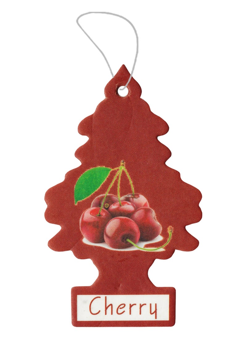 معطر هواء ورقي معلق على شكل شجرة - الرائحة: كرز (عبوة من 12 قطعة) للسيارة أو المنزل. - Image 2