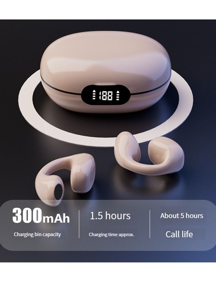 SAB Wireless Ear Clip Bone Conduction Earbud Open Back Headphones for Cycling and Running Workouts - Image 2