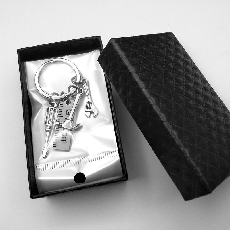 2pcs Stainless Steel Key Chain Screwdriver Shaped Key Practical Key Holder with Storage Box (Style C) - Image 1