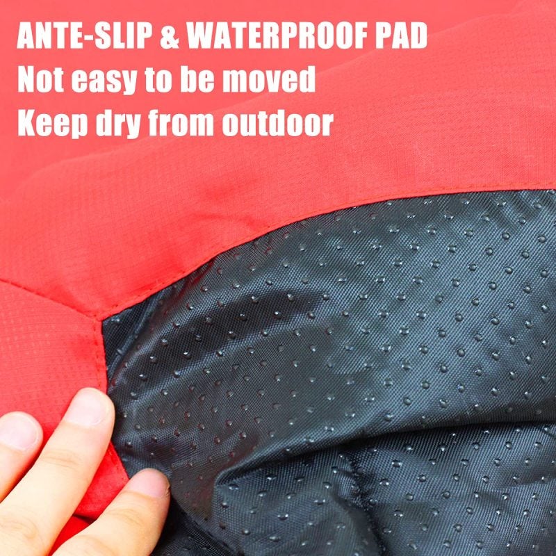 Elevated Dog Bed 35.4 X 23.6 Inch Red - Waterproof 1200D Oxford Fabric Foldable Pet Bed With Non-slip Bottom For Outdoor Camping Hiking Travel Indoor Small Medium Large Pets - Image 3