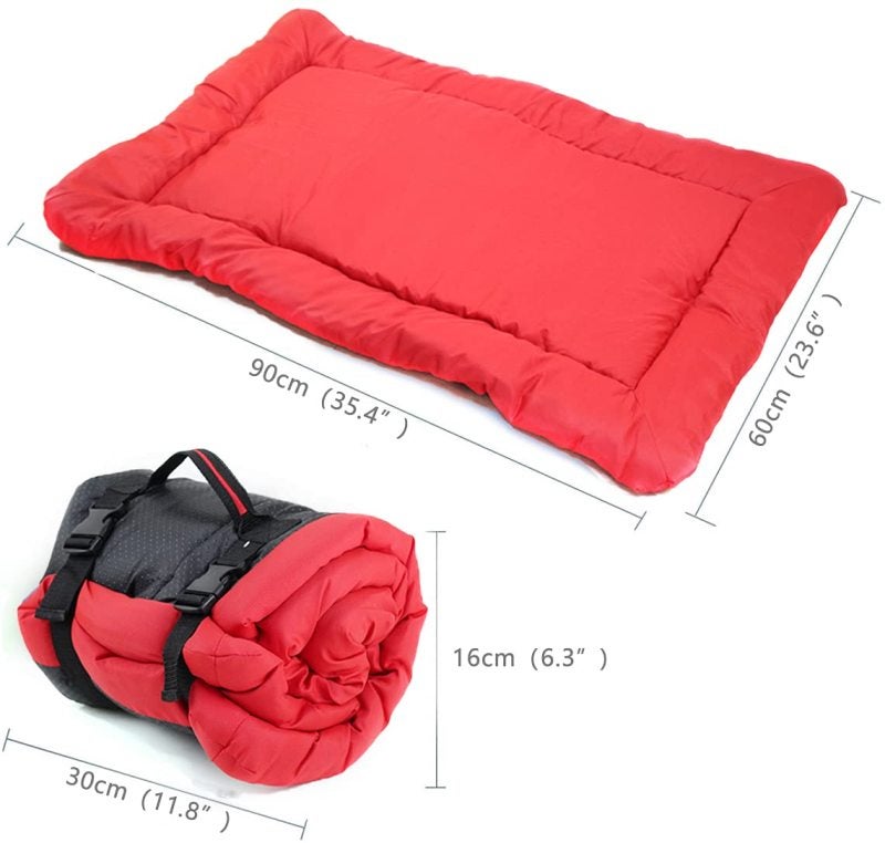 Elevated Dog Bed 35.4 X 23.6 Inch Red - Waterproof 1200D Oxford Fabric Foldable Pet Bed With Non-slip Bottom For Outdoor Camping Hiking Travel Indoor Small Medium Large Pets - Image 5