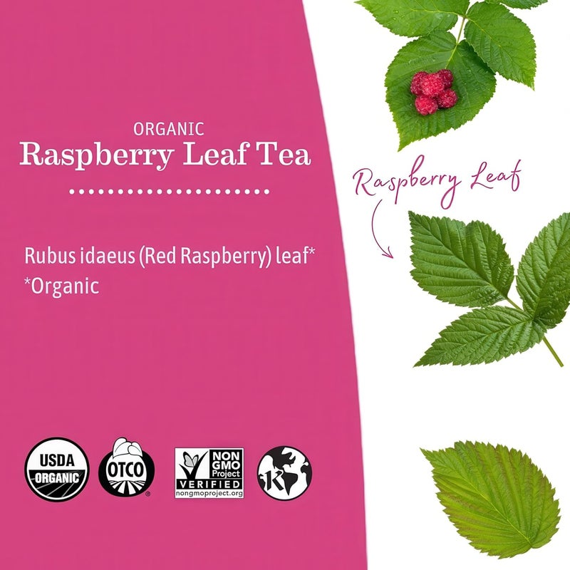 Earth Mama Organic Raspberry Leaf Tea Bags - Menstrual Support & Labor Tonic, 16-Count (3-Pack) - Image 4