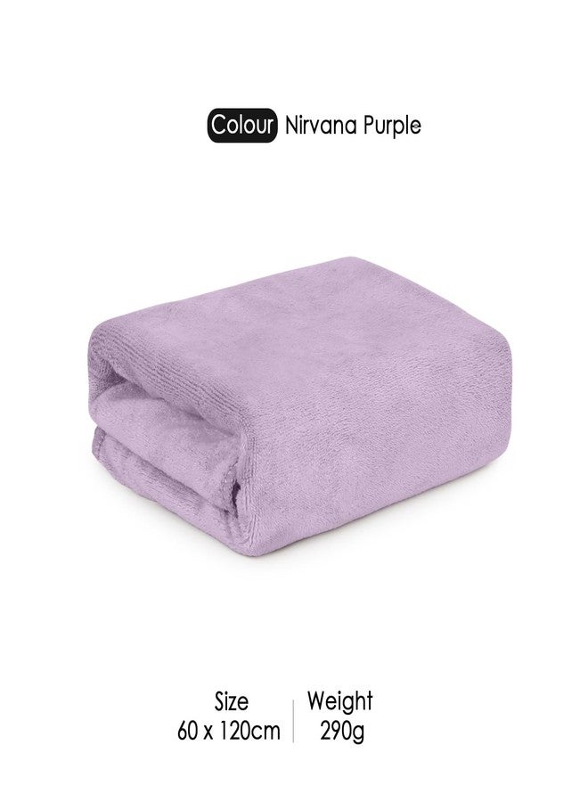 HOUSSE Premium Microfiber Bath Towel 60 * 120 cm Quick Dry Towels for Specially for Kids Age 0-16 Years | Soft Plush 450 GSM | Ultra Absorbent for Home Swimming Sports Travel(Nirvana Purple) - Image 2