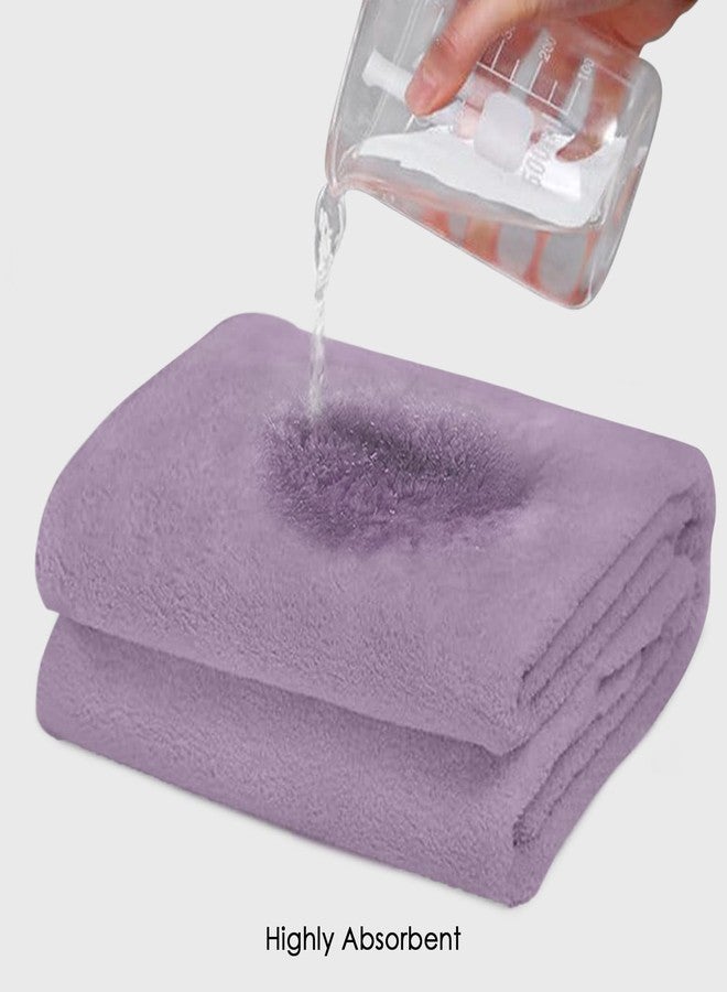 HOUSSE Premium Microfiber Bath Towel 60 * 120 cm Quick Dry Towels for Specially for Kids Age 0-16 Years | Soft Plush 450 GSM | Ultra Absorbent for Home Swimming Sports Travel(Nirvana Purple) - Image 5