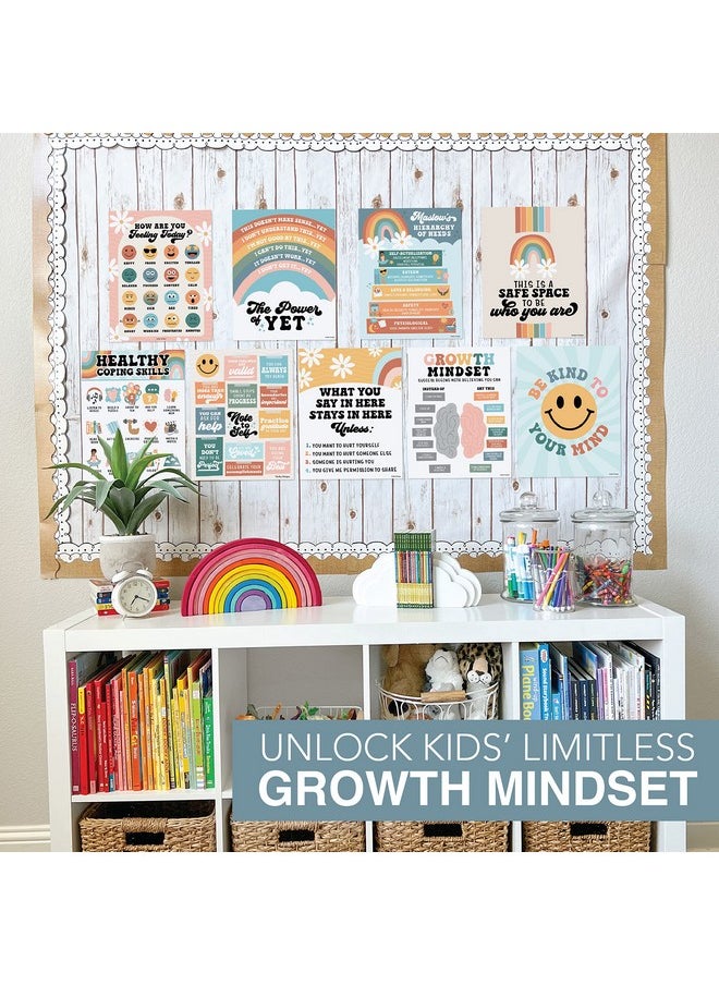 Hadley Designs Hadley Designs 9 Retro Mental Health Posters For Classroom Elementary - School Counselor Office Decor, Mental Health Therapy Decor For Office, School Counseling Office Decor, Calm Corner  - Image 5