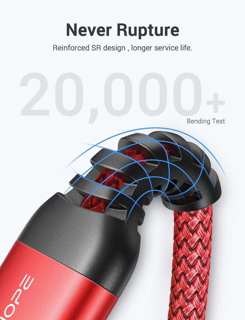 AINOPE USB Extension Cable,USB Extender,USB 3.0 Extension Cable, Male to Female Cord High Data Transfer Compatible with Webcam,Keyboard,Flash Drive,Hard Drive,Printer,10FT,Red - Image 2