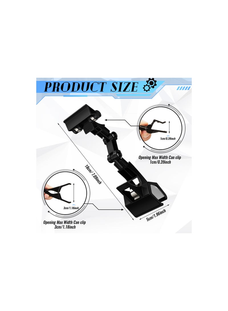 SYOSI Flexible Documents Holder, Foldable Adjustable Copy Holder Clip Paper Holder for Computer Monitor Handy Artist Supplies Holder Canvas Clamp for Business, Store, Supermarket, Office, Black(Pack of 4 ) - Image 4