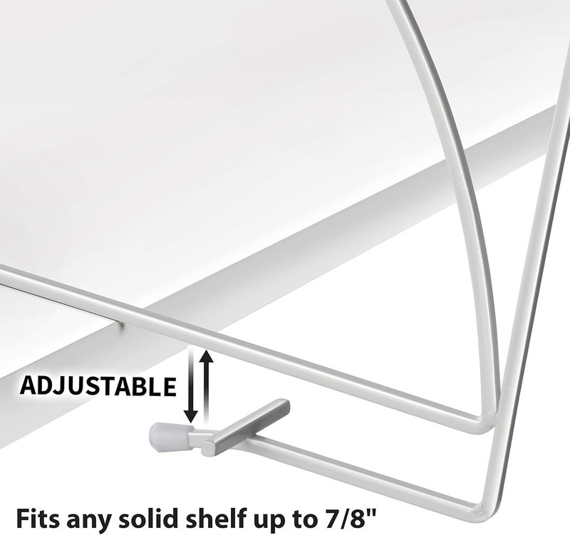 Lynk Tall Shelf Dividers - Closet Organizer Set of 2 in White - Image 4