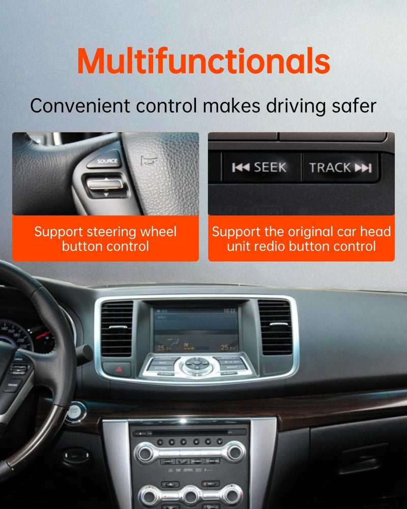 Gitank USB Bluetooth 5.3 Car Adapter Compatible for Infiniti Q50,G37,M37,QX70L,QX50,FX35,QX60,EX,FX & Nissan Music Interface Connector - Image 3