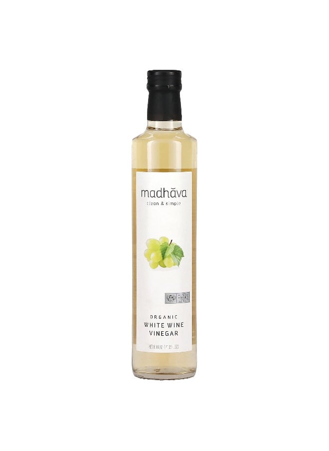 madhava Madhava, Organic White Wine Vinegar, 16.9 fl oz  - Image 1