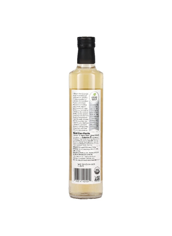 madhava Madhava, Organic White Wine Vinegar, 16.9 fl oz  - Image 2