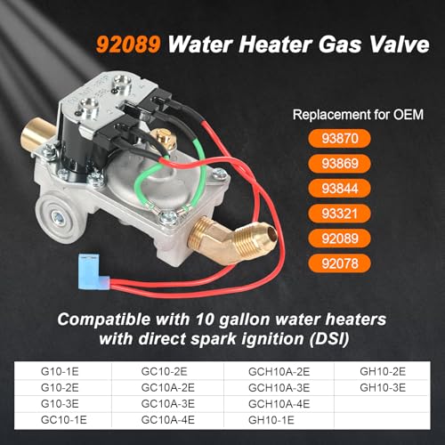 RALZAOTO GC10A4E 92089 RV Water Heater Gas Valve Replacement for Atwood 10 Gal Water Heaters G101E G103E GC101E GC10A2E GCH10A3E GC10A3E Replace OEM 93844 93870 93321 92078 93869 - Image 3