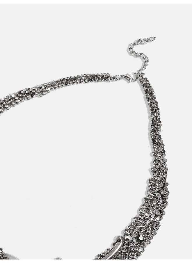 SOHI Crystal Peacock Necklace